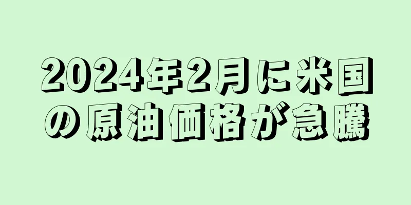 2024年2月に米国の原油価格が急騰