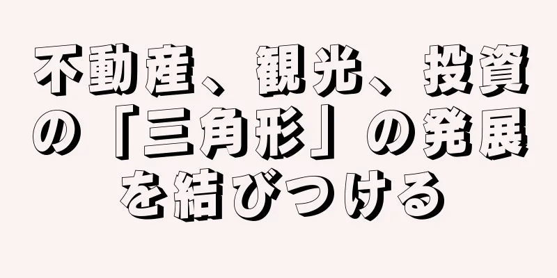不動産、観光、投資の「三角形」の発展を結びつける