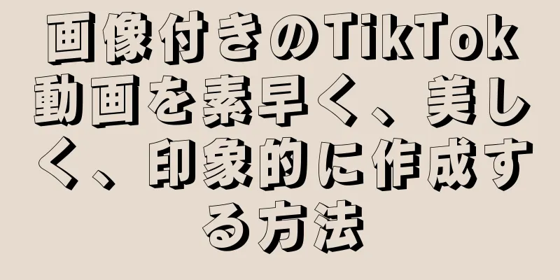 画像付きのTikTok動画を素早く、美しく、印象的に作成する方法