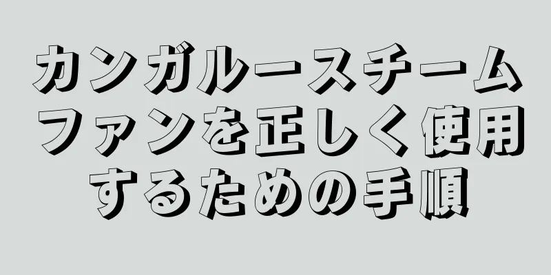 カンガルースチームファンを正しく使用するための手順