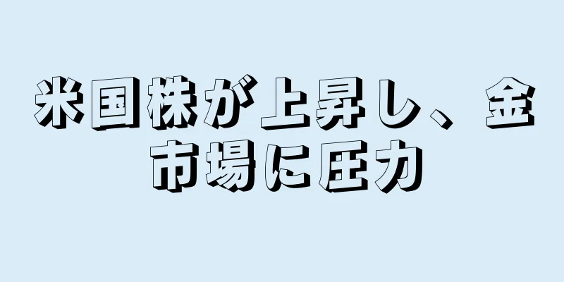 米国株が上昇し、金市場に圧力