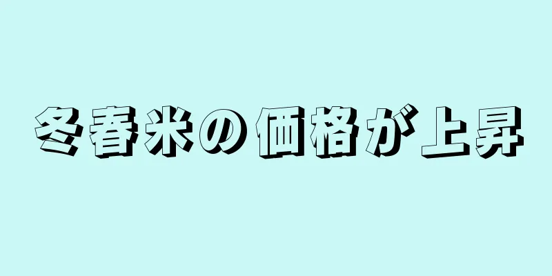 冬春米の価格が上昇