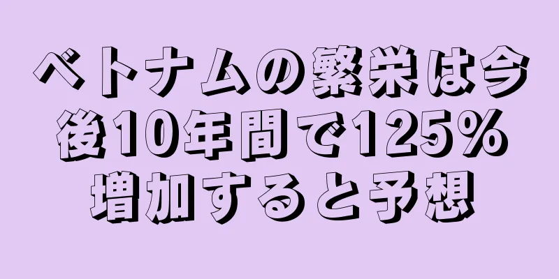 ベトナムの繁栄は今後10年間で125%増加すると予想