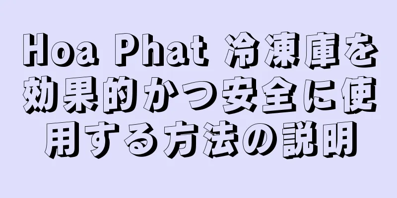 Hoa Phat 冷凍庫を効果的かつ安全に使用する方法の説明
