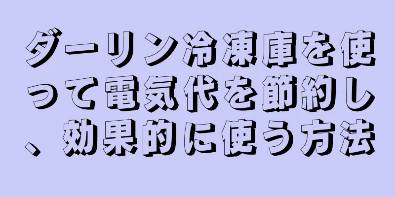 ダーリン冷凍庫を使って電気代を節約し、効果的に使う方法