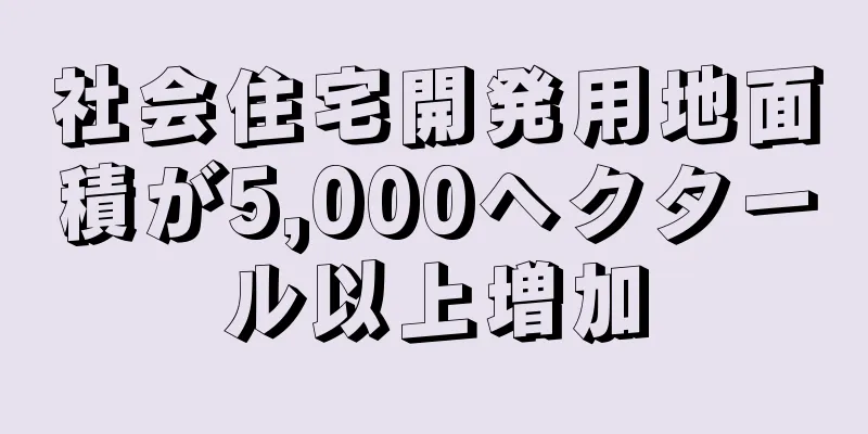 社会住宅開発用地面積が5,000ヘクタール以上増加