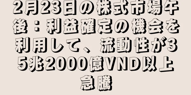 2月23日の株式市場午後：利益確定の機会を利用して、流動性が35兆2000億VND以上急騰