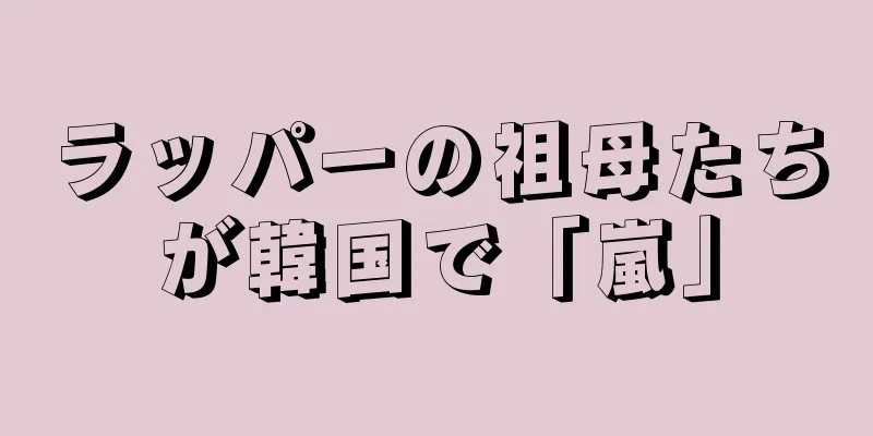 ラッパーの祖母たちが韓国で「嵐」