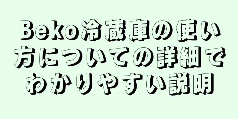 Beko冷蔵庫の使い方についての詳細でわかりやすい説明