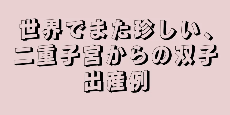 世界でまた珍しい、二重子宮からの双子出産例