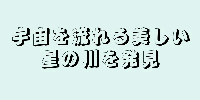 宇宙を流れる美しい星の川を発見