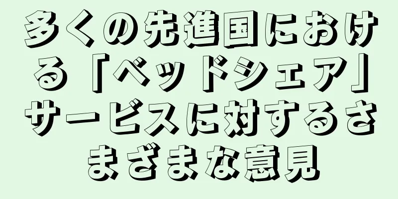 多くの先進国における「ベッドシェア」サービスに対するさまざまな意見