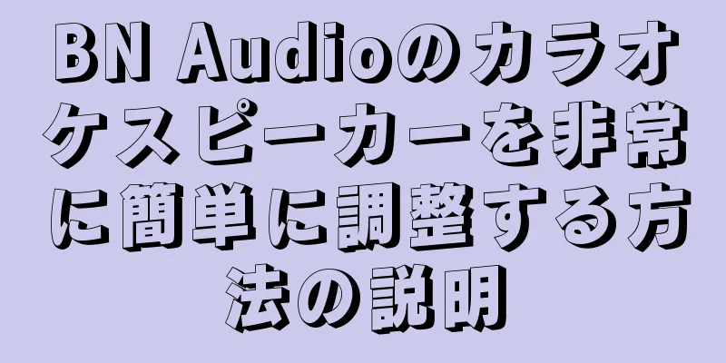 BN Audioのカラオケスピーカーを非常に簡単に調整する方法の説明