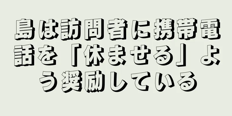 島は訪問者に携帯電話を「休ませる」よう奨励している