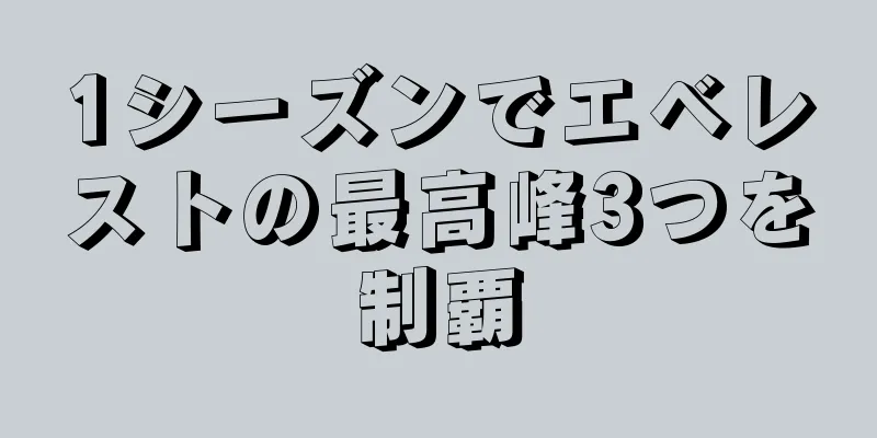 1シーズンでエベレストの最高峰3つを制覇