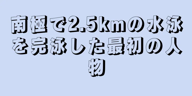 南極で2.5kmの水泳を完泳した最初の人物