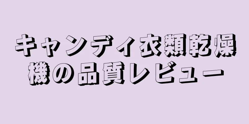 キャンディ衣類乾燥機の品質レビュー