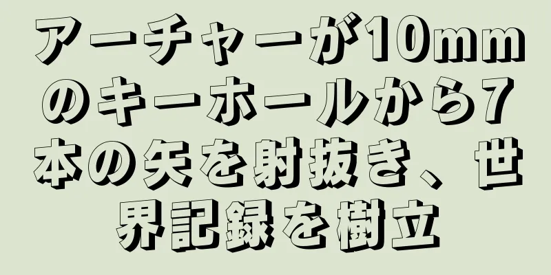 アーチャーが10mmのキーホールから7本の矢を射抜き、世界記録を樹立