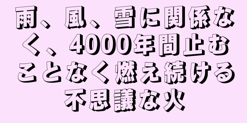 雨、風、雪に関係なく、4000年間止むことなく燃え続ける不思議な火