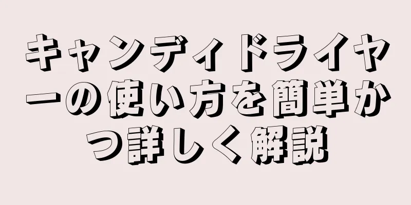 キャンディドライヤーの使い方を簡単かつ詳しく解説