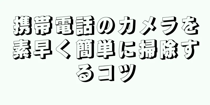 携帯電話のカメラを素早く簡単に掃除するコツ