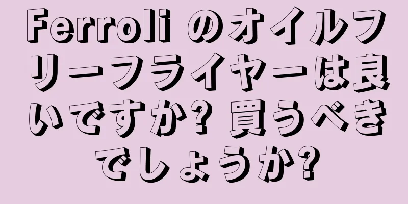 Ferroli のオイルフリーフライヤーは良いですか? 買うべきでしょうか?