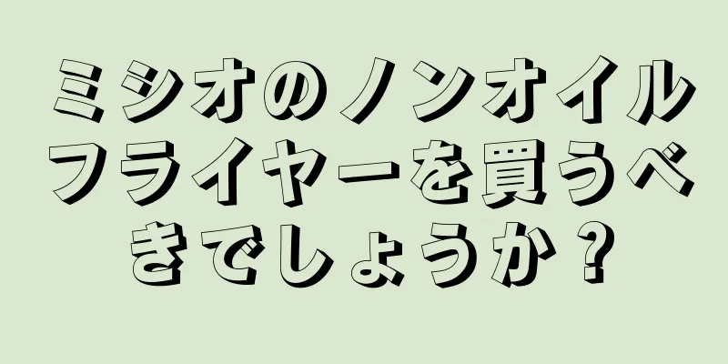 ミシオのノンオイルフライヤーを買うべきでしょうか？