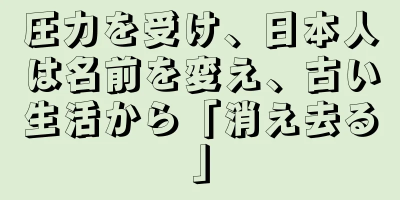 圧力を受け、日本人は名前を変え、古い生活から「消え去る」