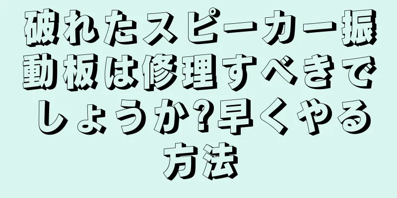破れたスピーカー振動板は修理すべきでしょうか?早くやる方法