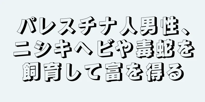 パレスチナ人男性、ニシキヘビや毒蛇を飼育して富を得る