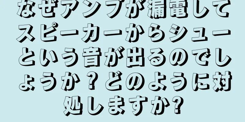 なぜアンプが漏電してスピーカーからシューという音が出るのでしょうか？どのように対処しますか?