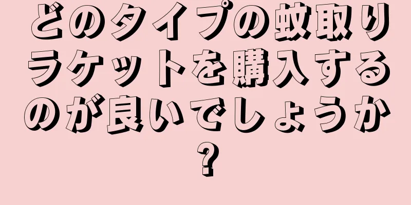 どのタイプの蚊取りラケットを購入するのが良いでしょうか?