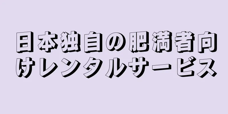 日本独自の肥満者向けレンタルサービス