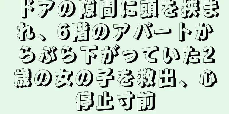 ドアの隙間に頭を挟まれ、6階のアパートからぶら下がっていた2歳の女の子を救出、心停止寸前
