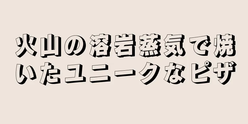 火山の溶岩蒸気で焼いたユニークなピザ