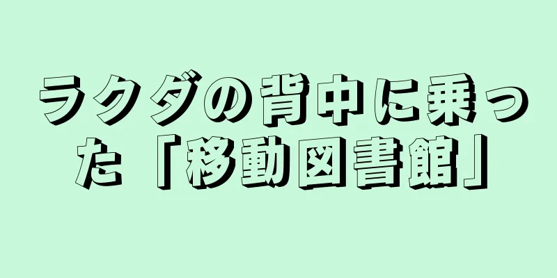 ラクダの背中に乗った「移動図書館」