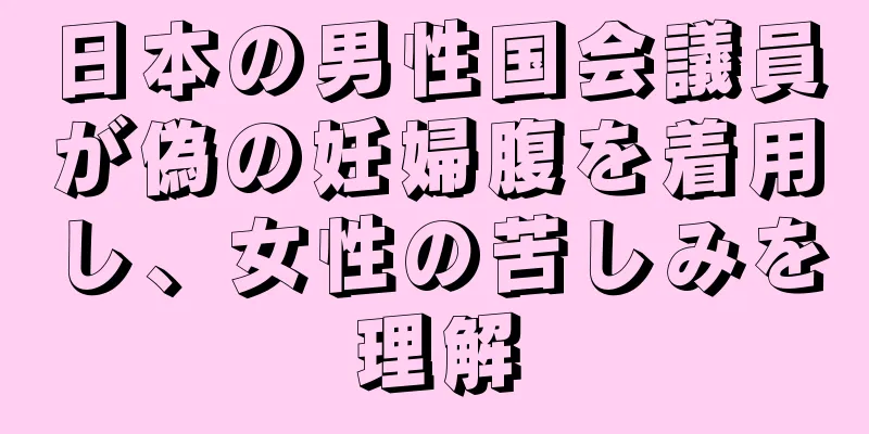 日本の男性国会議員が偽の妊婦腹を着用し、女性の苦しみを理解