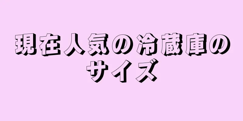 現在人気の冷蔵庫のサイズ