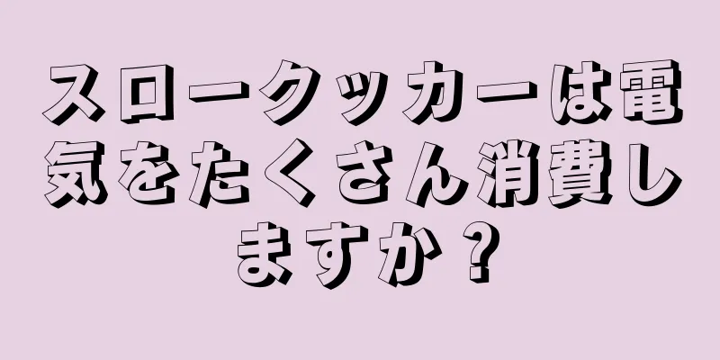 スロークッカーは電気をたくさん消費しますか？