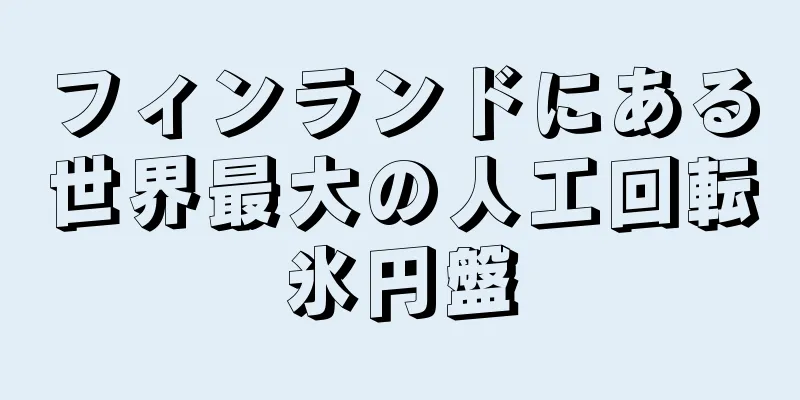 フィンランドにある世界最大の人工回転氷円盤