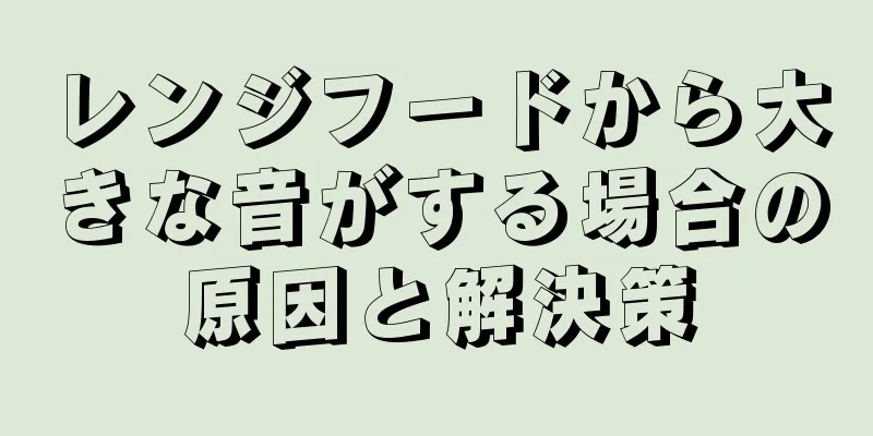 レンジフードから大きな音がする場合の原因と解決策