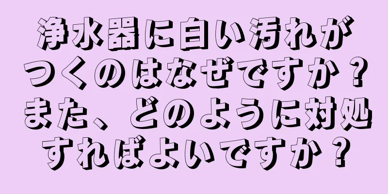 浄水器に白い汚れがつくのはなぜですか？また、どのように対処すればよいですか？