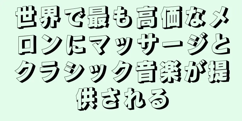 世界で最も高価なメロンにマッサージとクラシック音楽が提供される