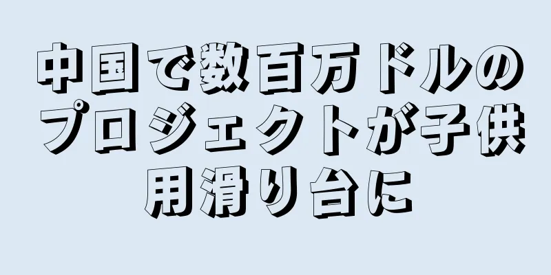 中国で数百万ドルのプロジェクトが子供用滑り台に