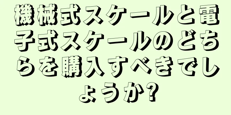 機械式スケールと電子式スケールのどちらを購入すべきでしょうか?