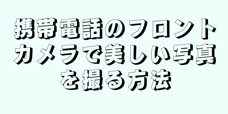 携帯電話のフロントカメラで美しい写真を撮る方法