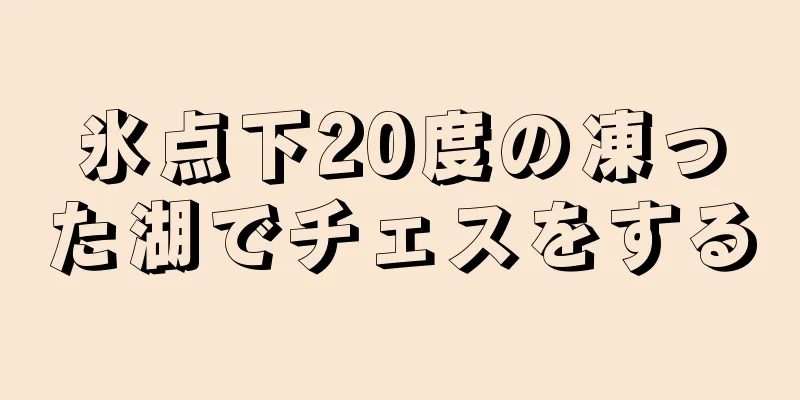 氷点下20度の凍った湖でチェスをする