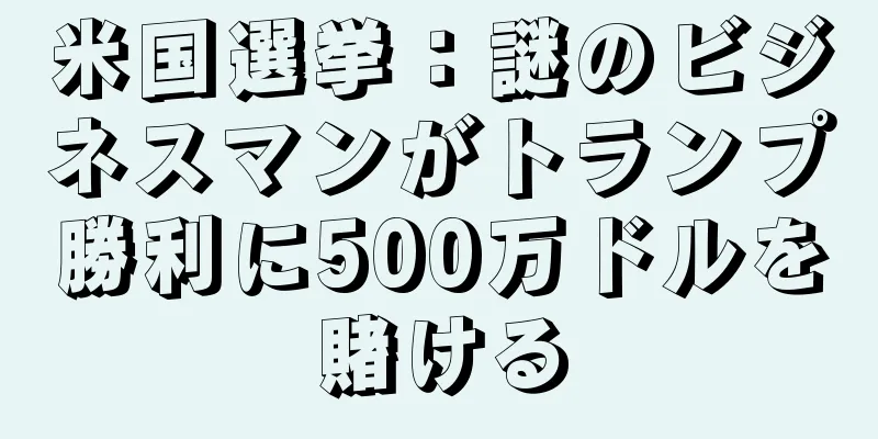 米国選挙：謎のビジネスマンがトランプ勝利に500万ドルを賭ける