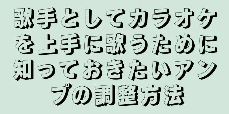 歌手としてカラオケを上手に歌うために知っておきたいアンプの調整方法