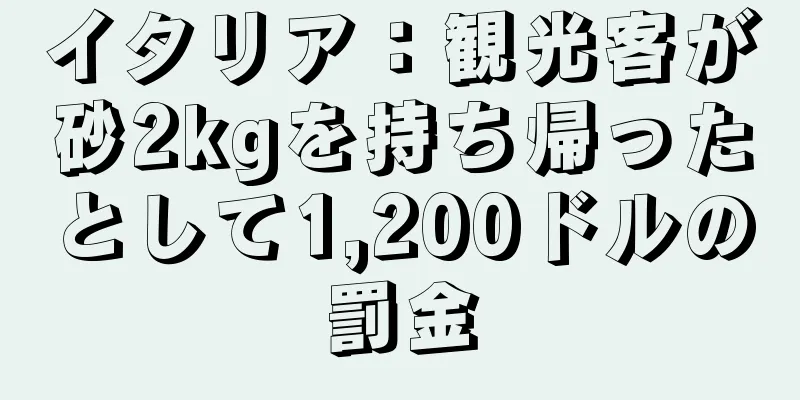 イタリア：観光客が砂2kgを持ち帰ったとして1,200ドルの罰金